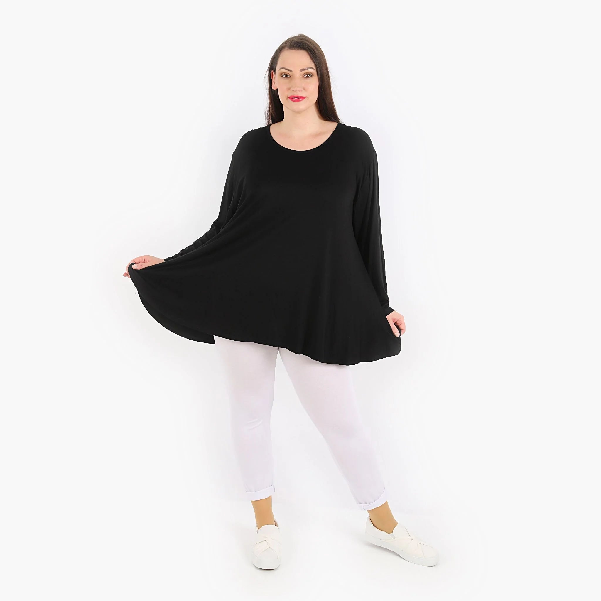  AKH Fashion Leggings in gerader Form, aus Viskose, 1233.0P100, Weiß, Ausgefallen, Zeitlos