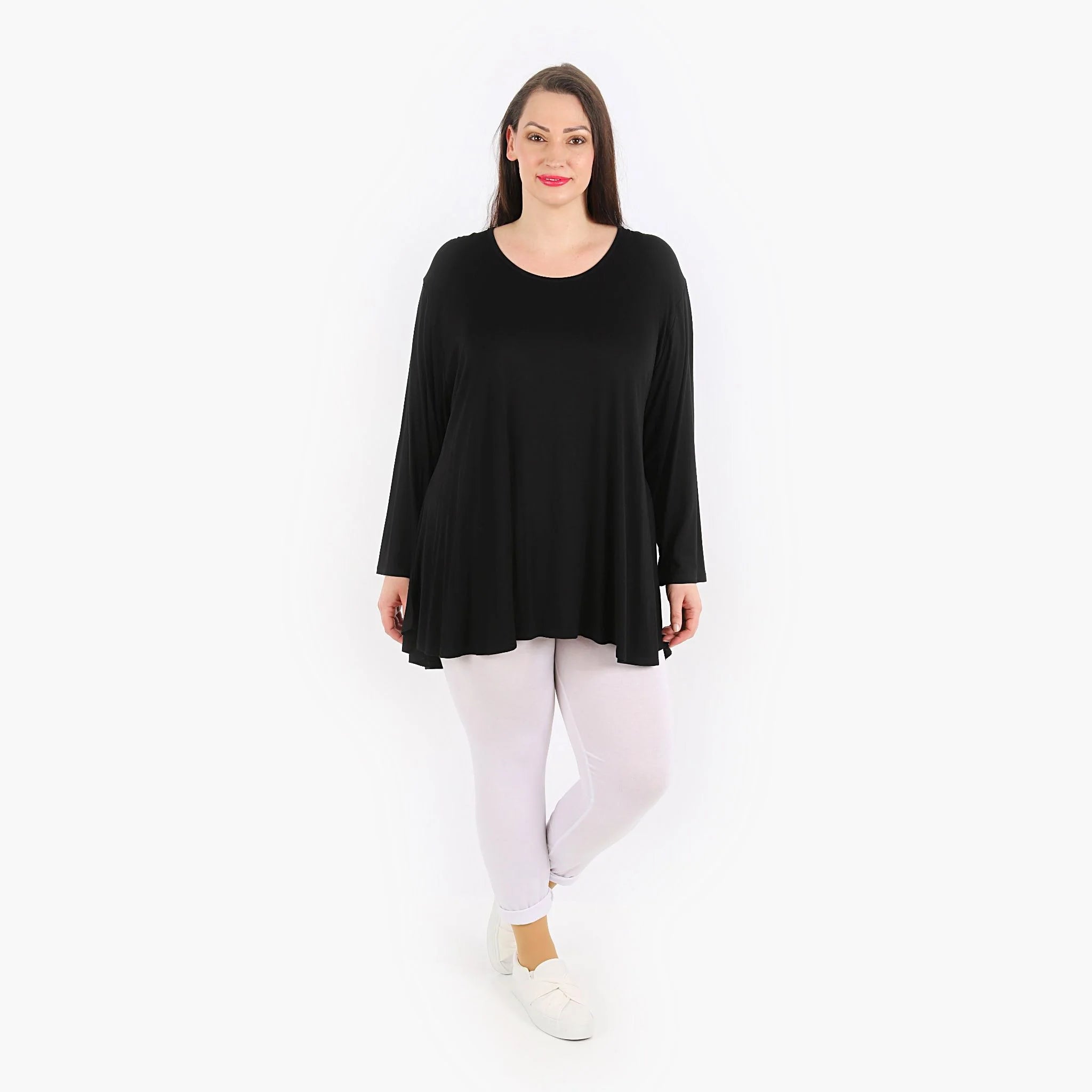  AKH Fashion Leggings in gerader Form, aus Viskose, 1233.0P100, Weiß, Ausgefallen, Zeitlos
