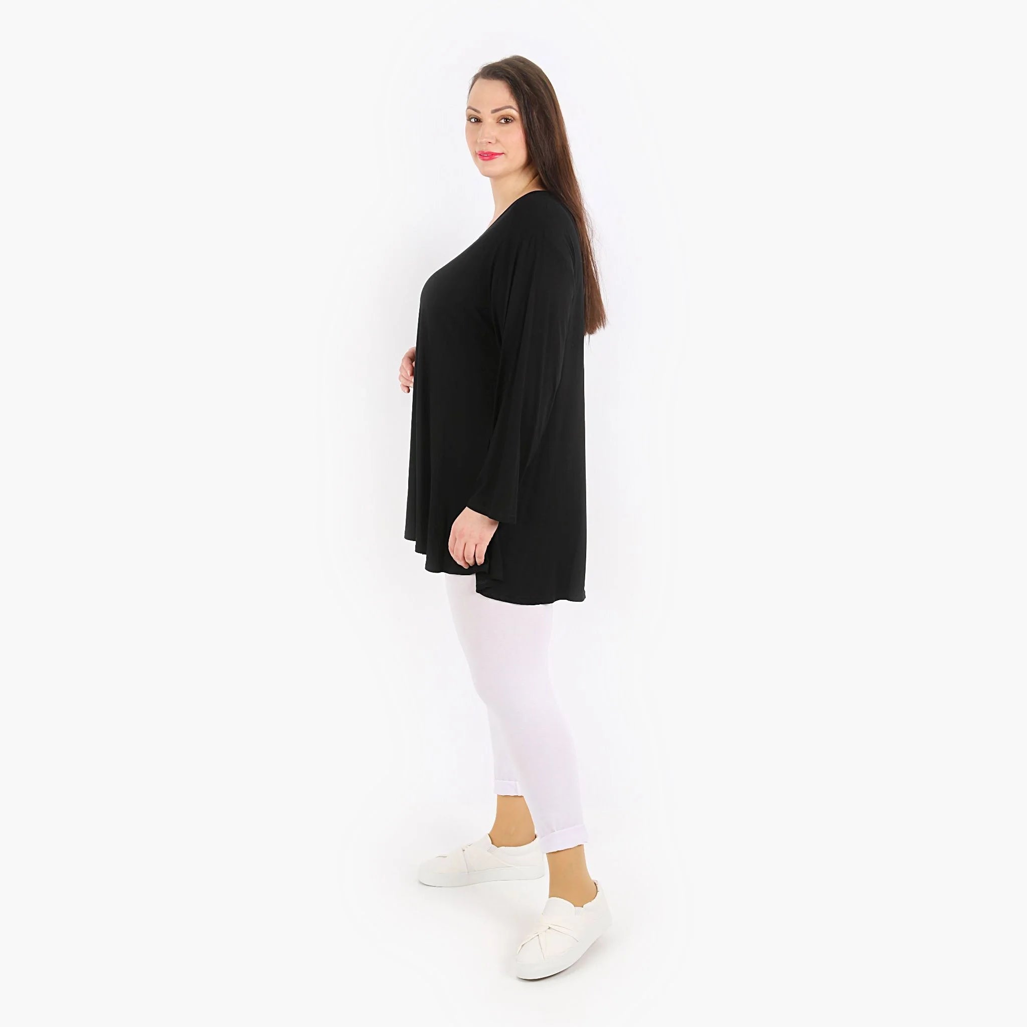 AKH Fashion Leggings in gerader Form, aus Viskose, 1233.0P100, Weiß, Ausgefallen, Zeitlos