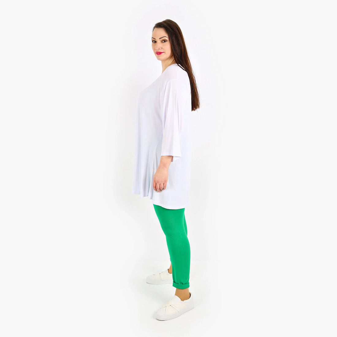  AKH Fashion Leggings in gerader Form, aus Viskose, 1233.0P100, Grün, Ausgefallen, Zeitlos