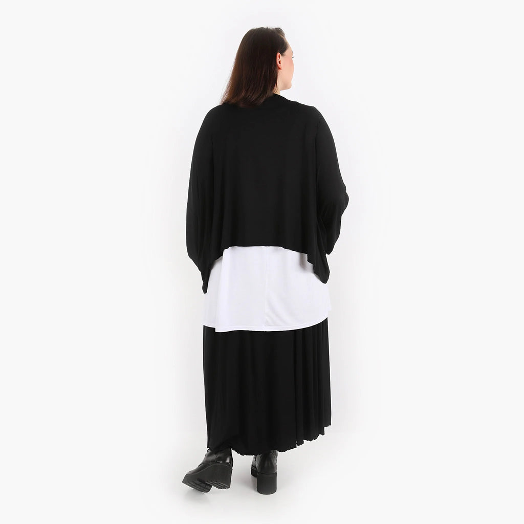  AKH Fashion Rock in gerundeter Form, aus Viskose, 1312.00136, Schwarz, Schick, Modern