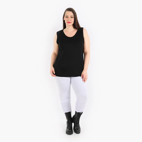  AKH Fashion Top in gerader Form, aus Viskose, 1312.00226, Schwarz, Schick, Modern, Bequem