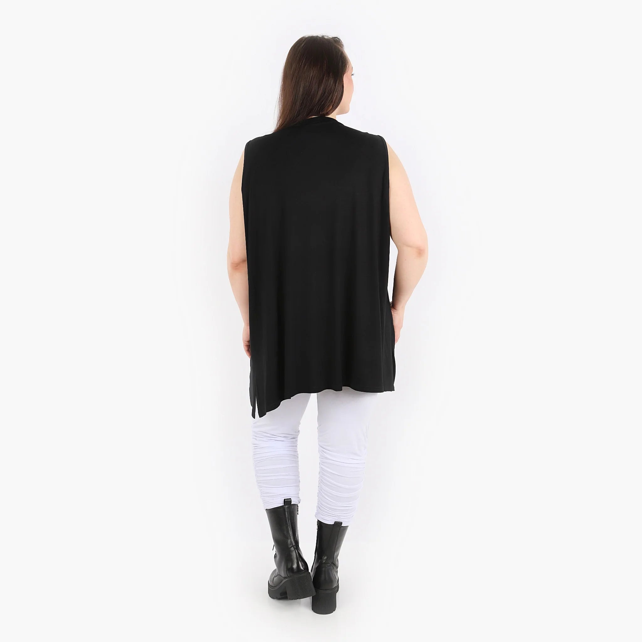  AKH Fashion Top in gerader Form, aus Viskose, 1312.06675, Schwarz, Schick, Modern, Bequem