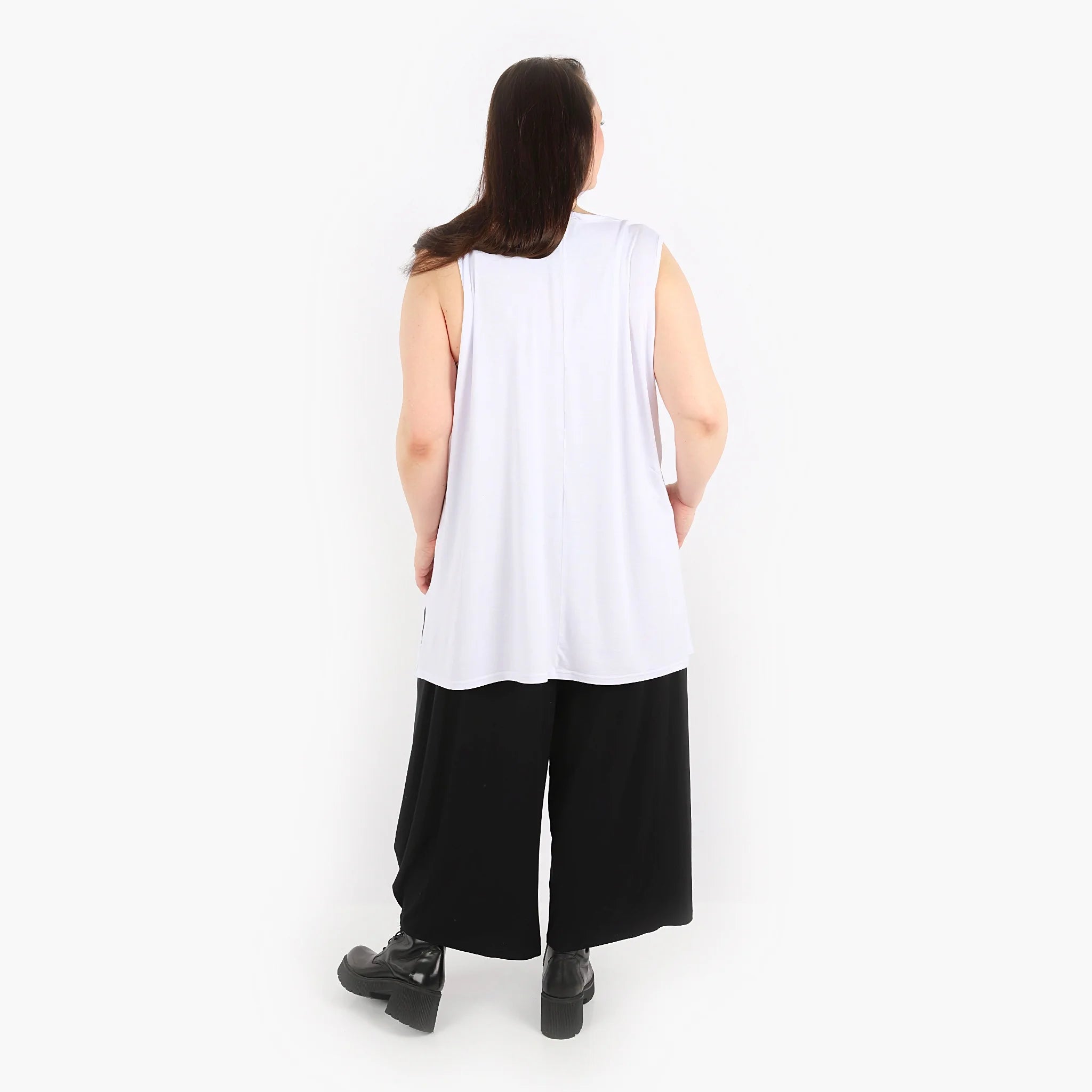  AKH Fashion Top in gerader Form, aus Viskose, 1312.06675, Weiß, Schick, Modern, Bequem