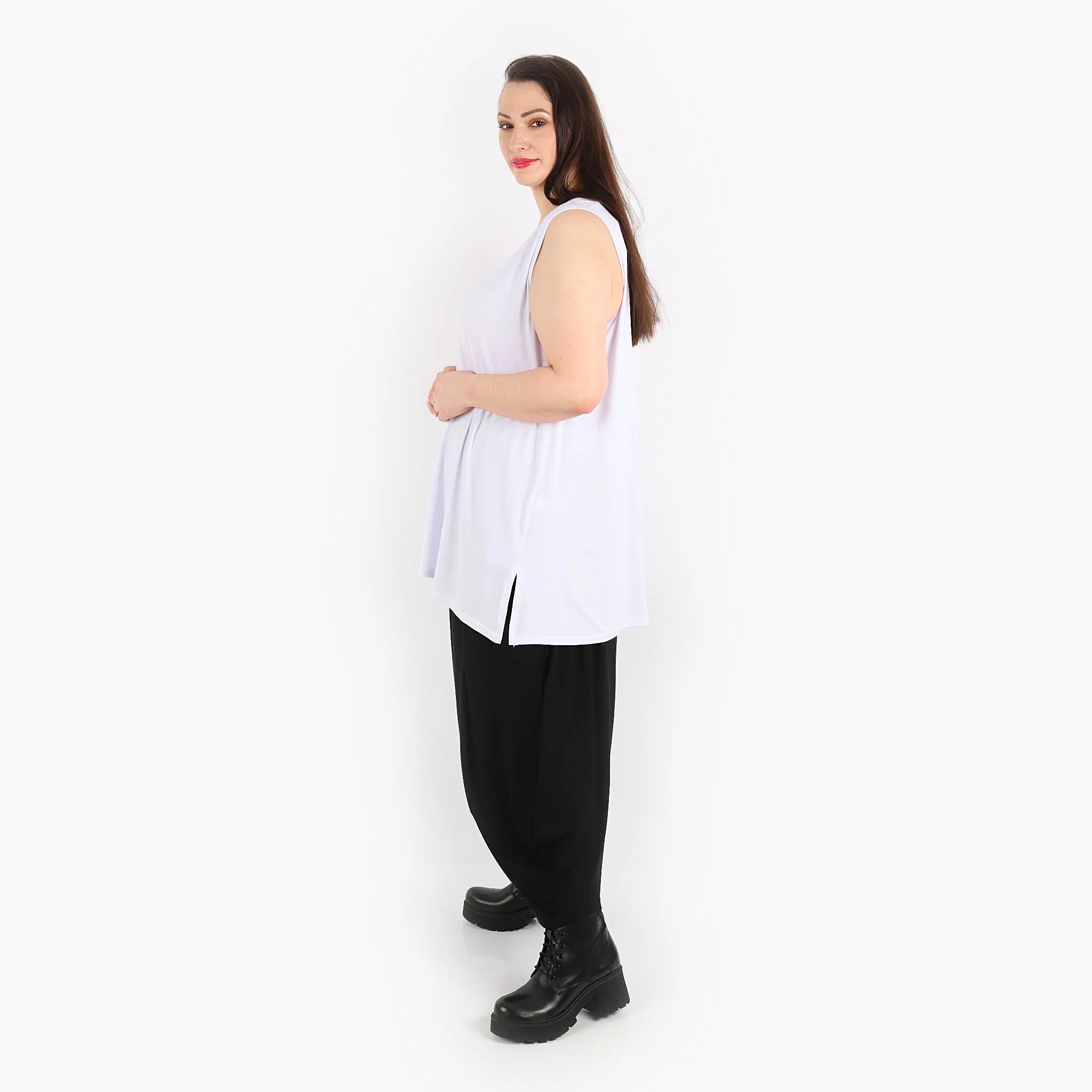  AKH Fashion Top in gerader Form, aus Viskose, 1312.06675, Weiß, Schick, Modern, Bequem