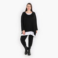  AKH Fashion Bigshirt in kastiger Form, aus Viskose, 1312.06680, Schwarz, Schick, Modern