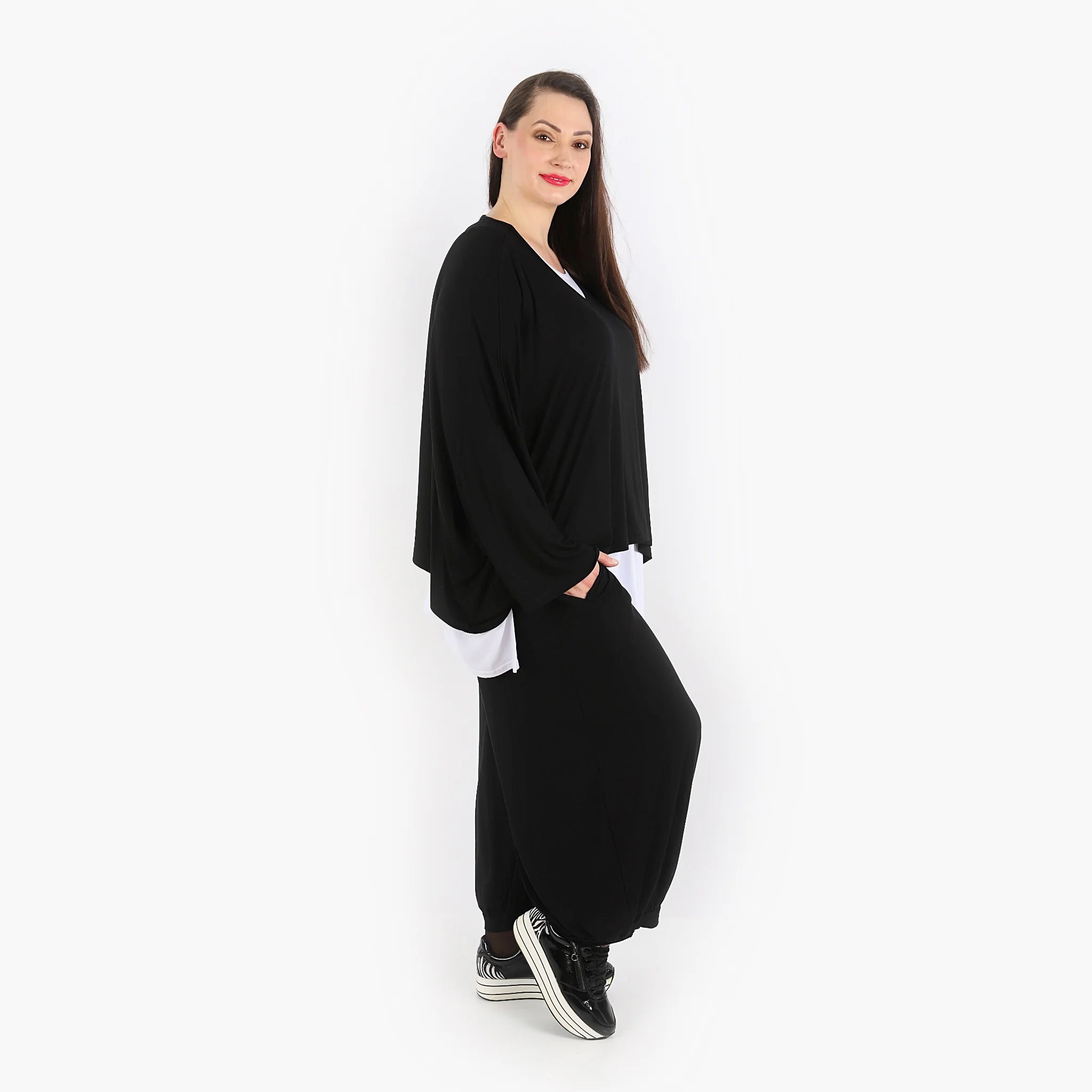  Ballonhose von AKH Fashion aus Viskose, 1312.08067, Schwarz, Schick, Modern, Bequem