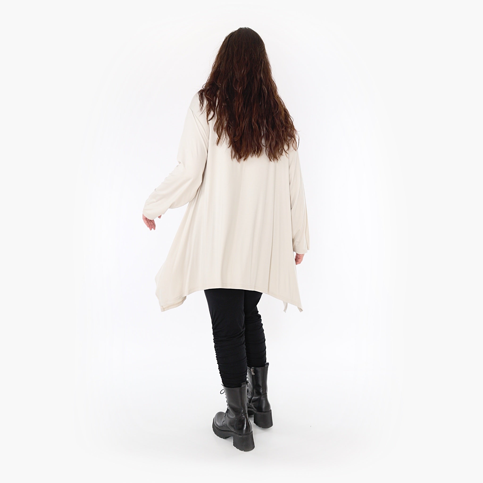 A-Form Shirt von AKH Fashion aus Viskose, 1233.1019L, Beige, Schick, Modern, Bequem