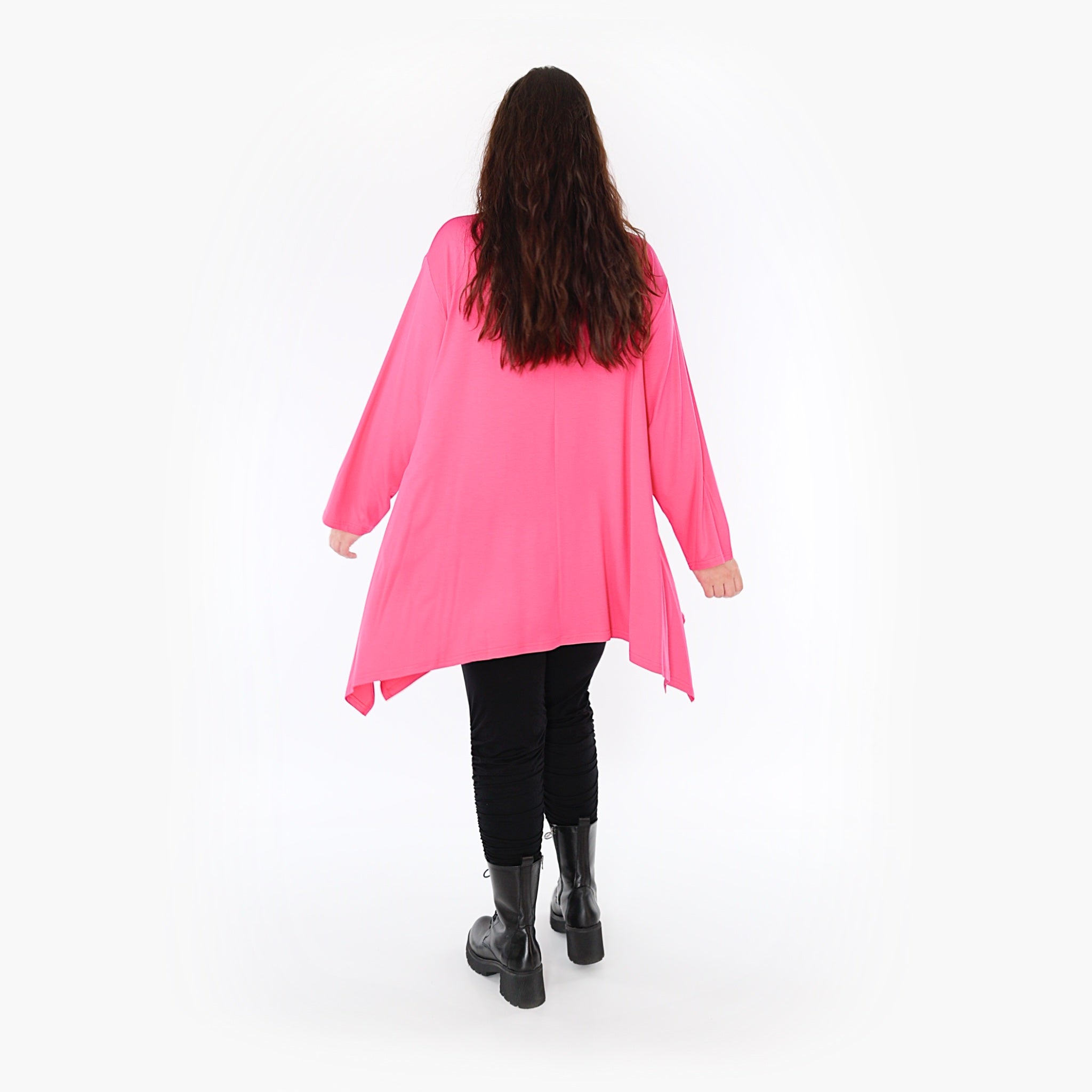  A-Form Shirt von AKH Fashion aus Viskose, 1233.1019L, Fuchsia, Schick, Modern, Bequem