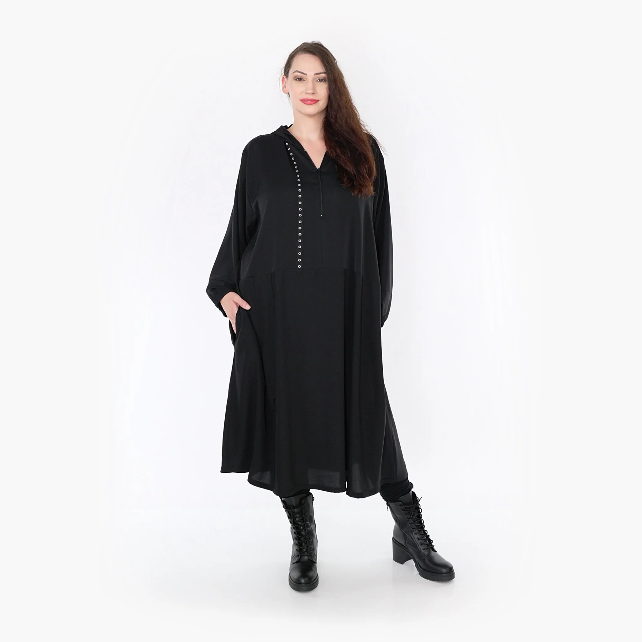  Ballonkleid von AKH Fashion aus Viskose, 1325.06983, Schwarz, Schick, Modern, Bequem