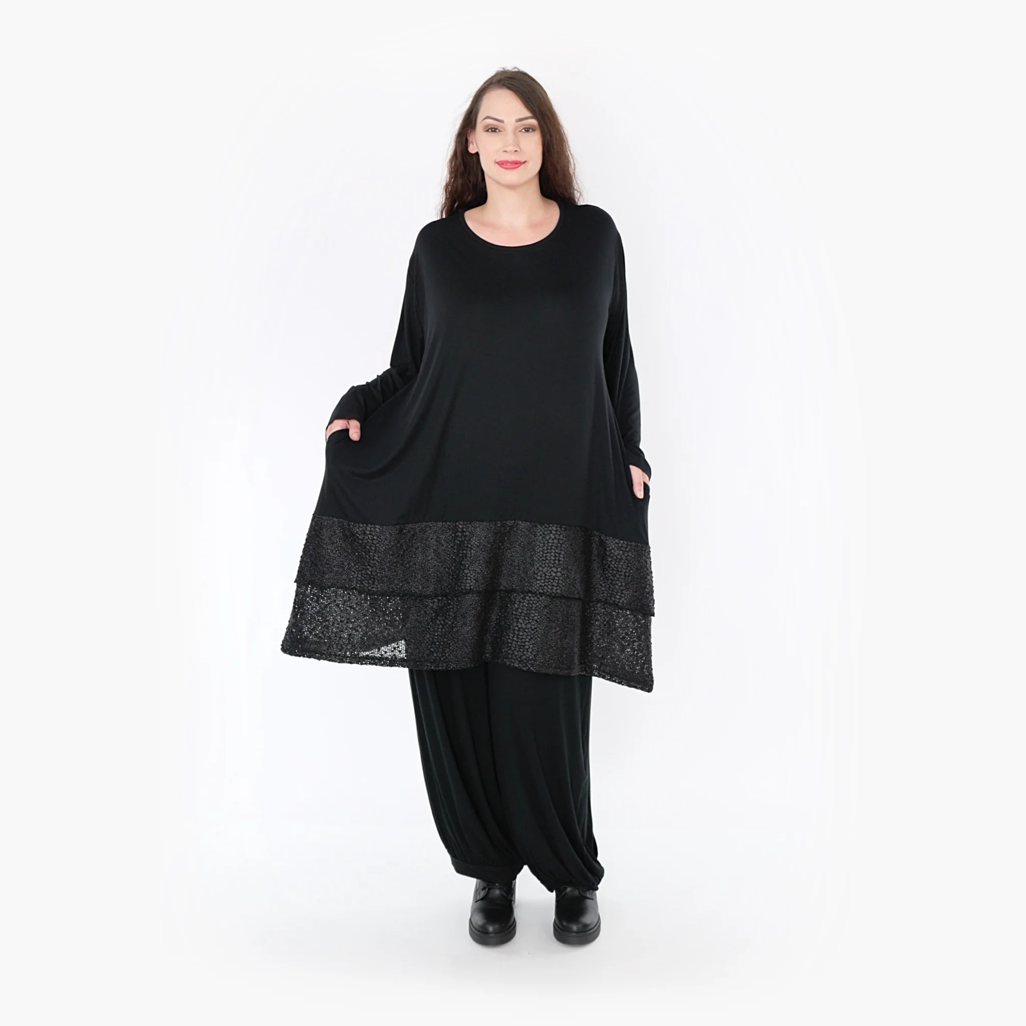 A-Form Shirt von AKH Fashion aus Viskose, ausgefallene, zeitlose Lagenlook Mode