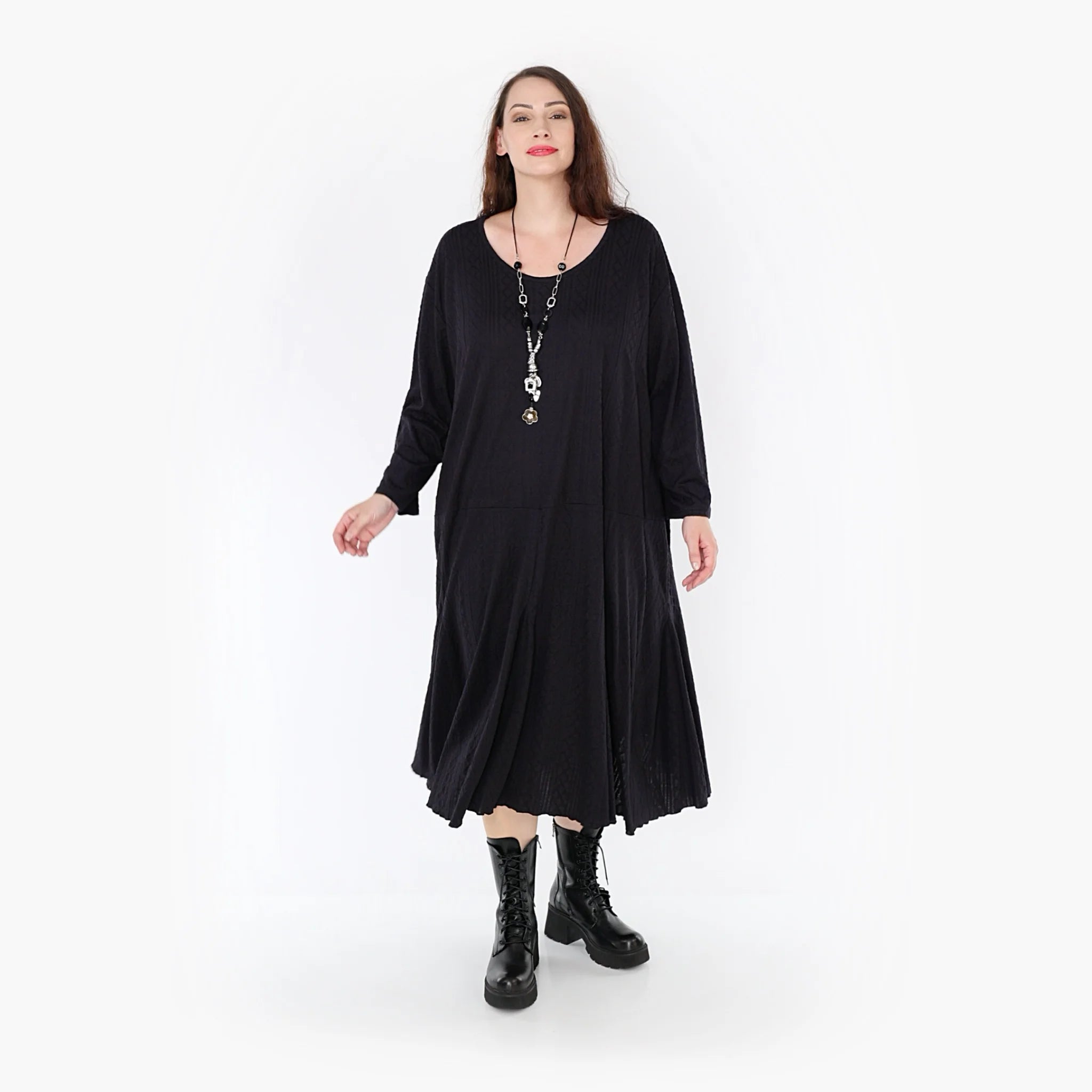  A-Form Kleid von AKH Fashion aus Viskose, 1340.06972, Schwarz, Schick, Modern, Bequem
