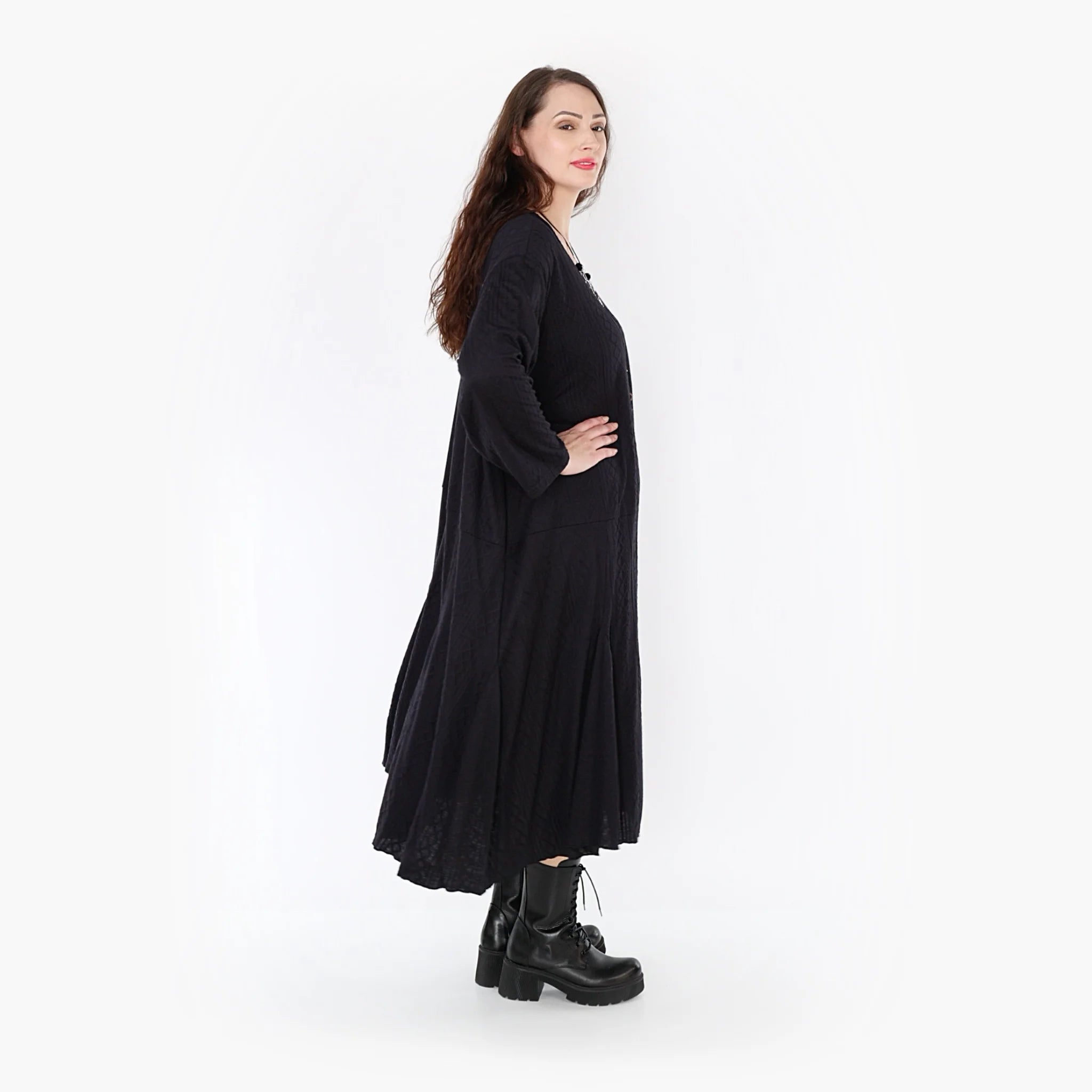  A-Form Kleid von AKH Fashion aus Viskose, 1340.06972, Schwarz, Schick, Modern, Bequem