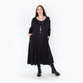  A-Form Kleid von AKH Fashion aus Viskose, 1340.06972, Schwarz, Schick, Modern, Bequem