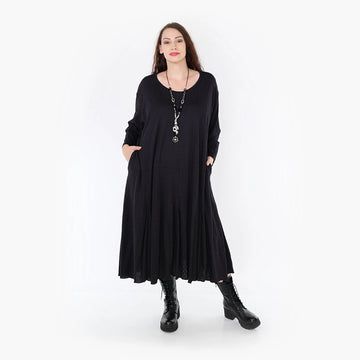  A-Form Kleid von AKH Fashion aus Viskose, 1340.06972, Schwarz, Schick, Modern, Bequem