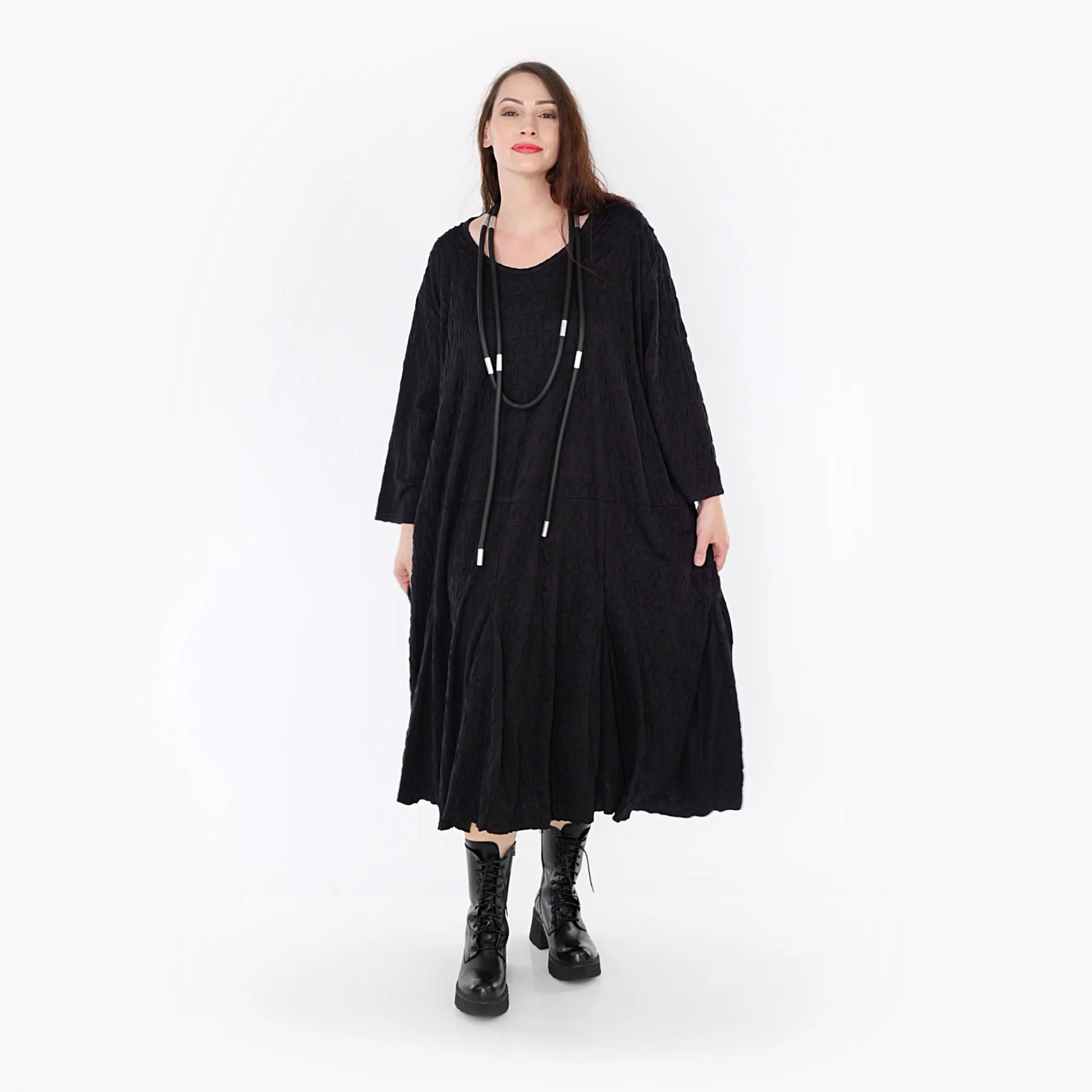  A-Form Kleid von AKH Fashion aus Viskose, 1341.06972, Schwarz, Unifarben, Schick, Modern