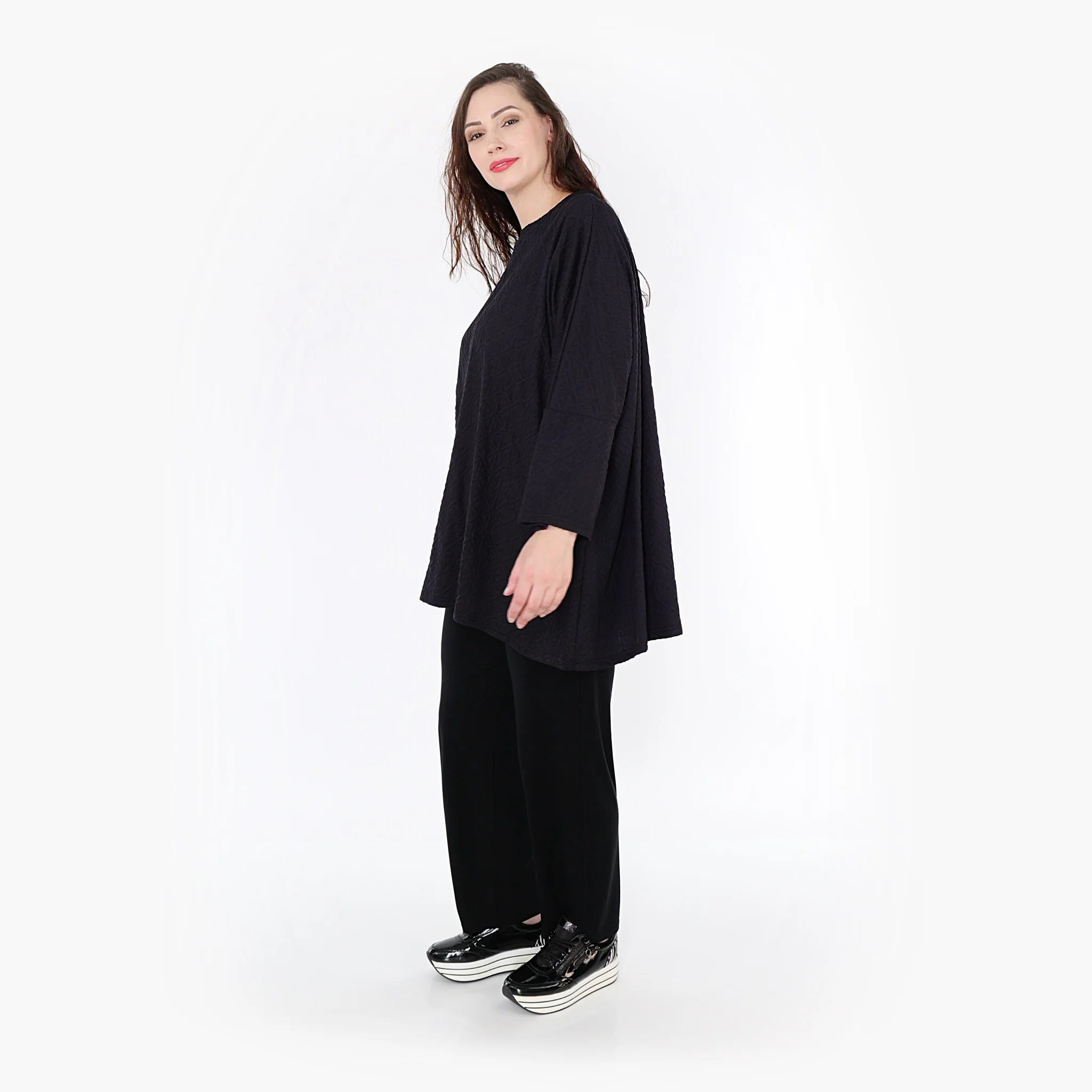  A-Form Bigshirt von AKH Fashion aus Viskose, 1342.06973, Schwarz, Schick, Modern, Bequem