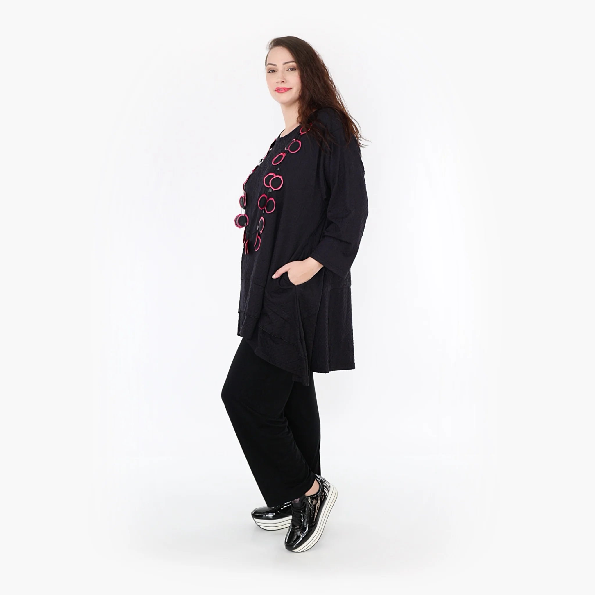  A-Form Shirt von AKH Fashion aus Viskose, 1342.06976, Schwarz, Schick, Modern, Bequem
