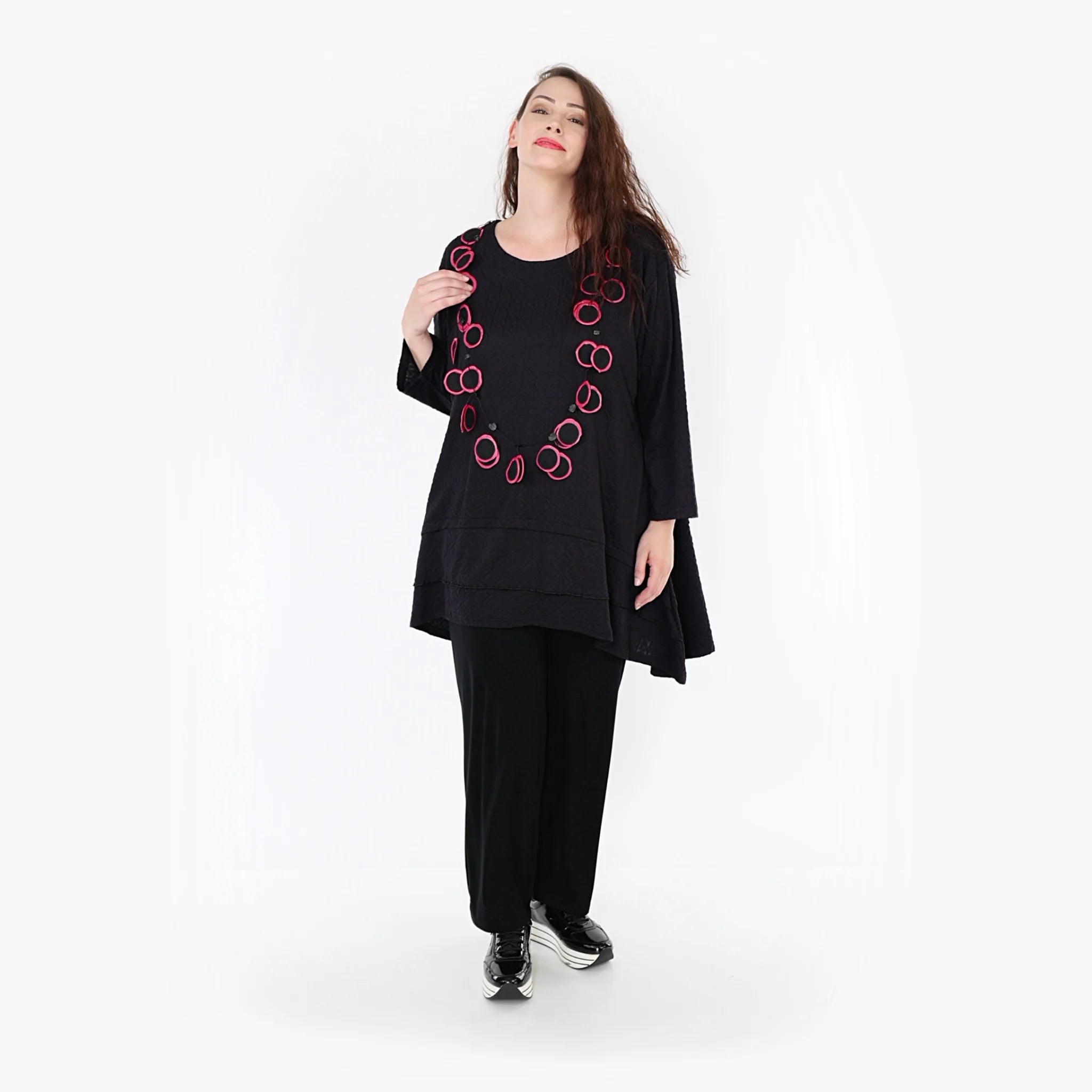  A-Form Shirt von AKH Fashion aus Viskose, 1342.06976, Schwarz, Schick, Modern, Bequem