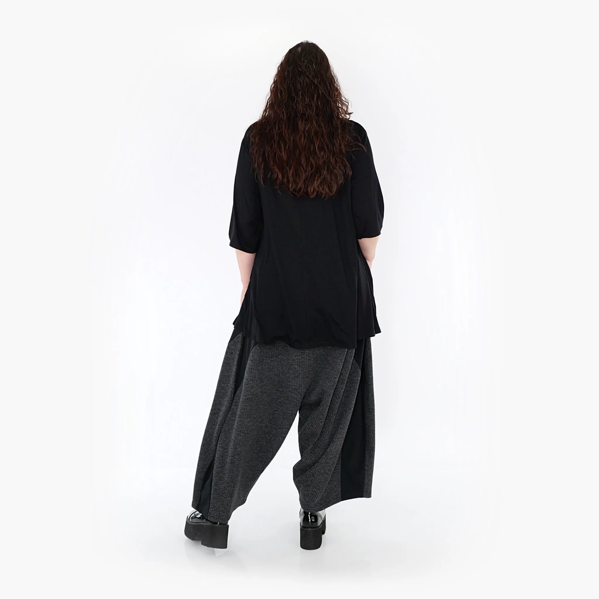  Haremshose von AKH Fashion aus Materialmix, 1346.06883, Schwarz-Dunkelgrau, Schick