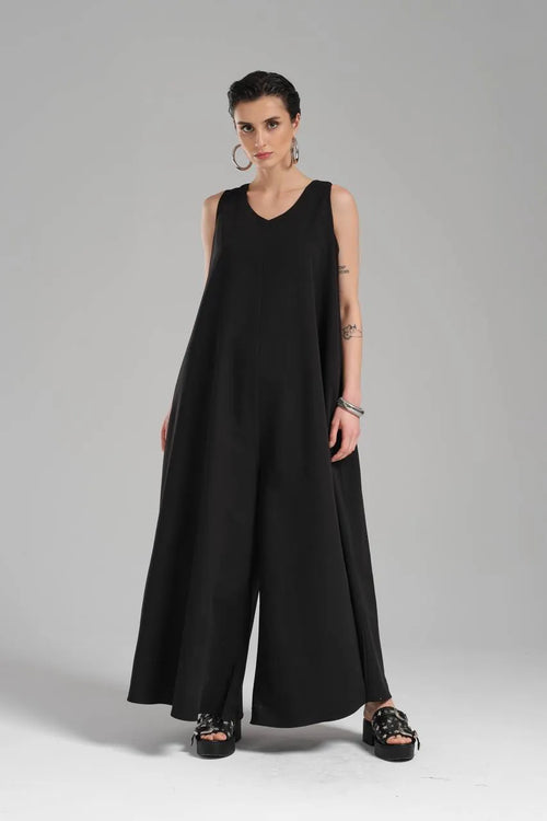  A-Form Salopette von TW3 aus Polyamid, 1221, Schwarz, Schick, Modern, Ausgefallen