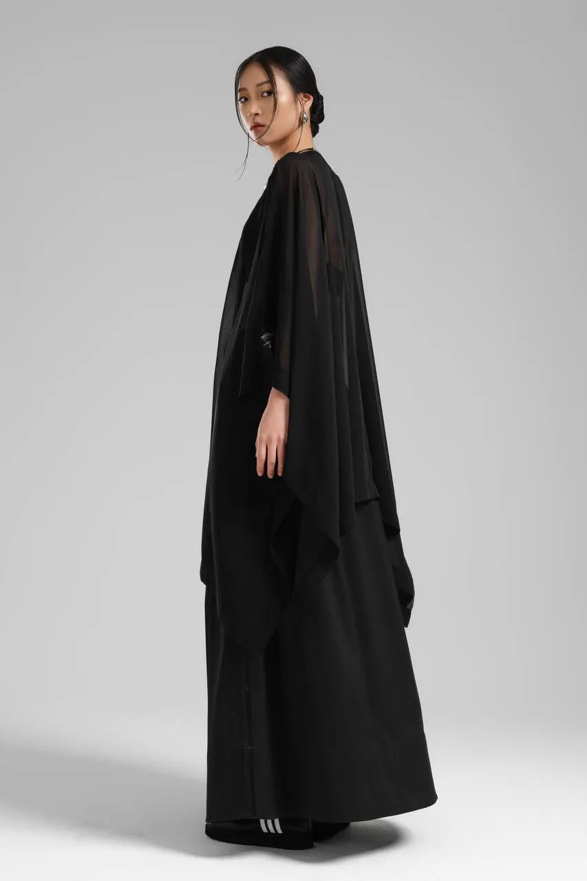  Oversize Zipfel Weste von TW3 aus Polyamid, 1236, Schwarz, Schick, Modern, Ausgefallen