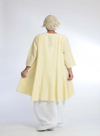  AKH Fashion Jacke in gerundeter Form, aus Baumwolle, 1058.06563, Gelb, Schick, Modern
