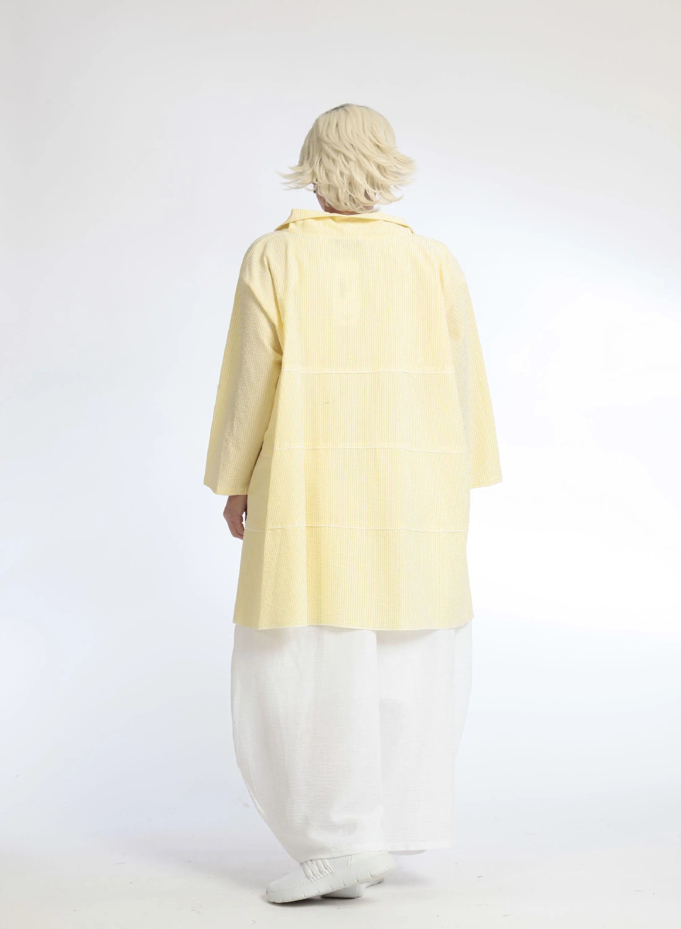  A-Form Jacke von AKH Fashion aus Baumwolle, 1058.06681, Gelb, Schick, Modern, Bequem