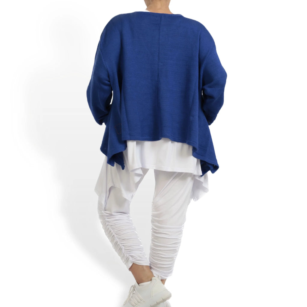  A-Form Jacke von AKH Fashion aus Baumwolle, 1110.00118, Royal Blau, Schick, Modern, Bequem