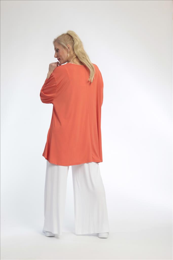  Bigshirt von AKH Fashion aus Materialmix in Glocken-Form, 0792.08971, Orange, Schick, Modern