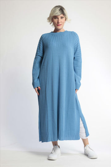  Stylisches Lagenlook Kleid in elegantem Blau mit feinem Tragegefühl für Casual- und Outdoor-Anlässe