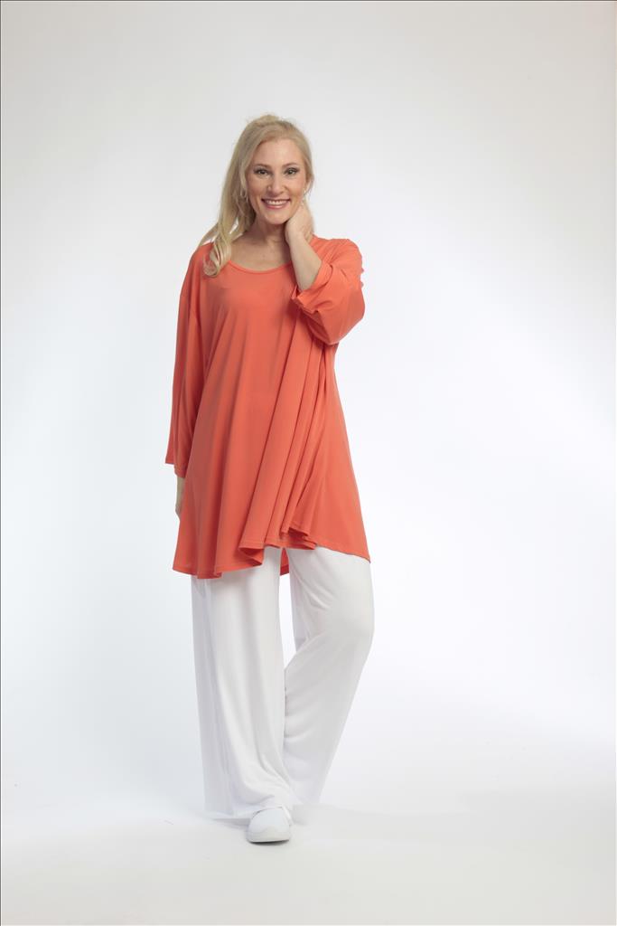  Bigshirt von AKH Fashion aus Materialmix in Glocken-Form, 0792.08971, Orange, Schick, Modern