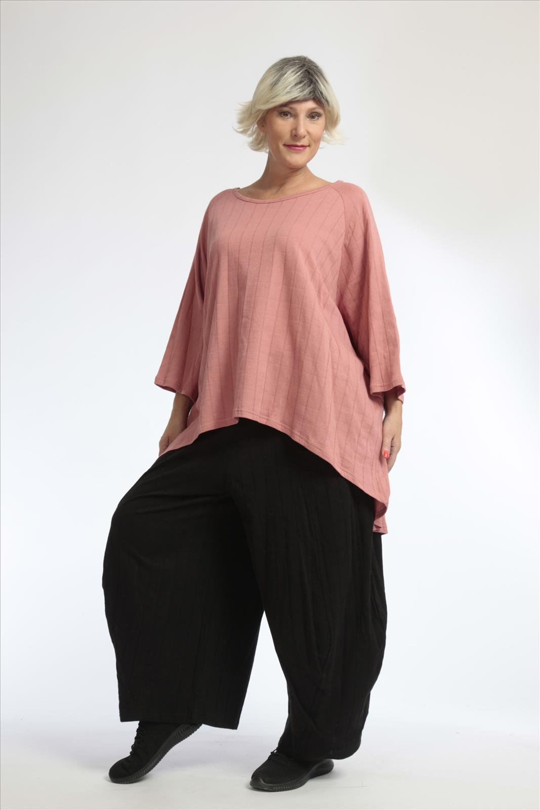  AKH Fashion Bigshirt in Vokuhila-Form, aus Baumwolle, 1019.06622, Terracotta, Schick, Modern