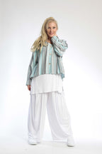 Jacke von AKH Fashion aus Viskose in gerundeter Form, ausgefallene Lagenlook Mode
