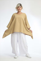 A-Form Shirt von AKH Fashion aus Baumwolle, ausgefallene, zeitlose Lagenlook Mode