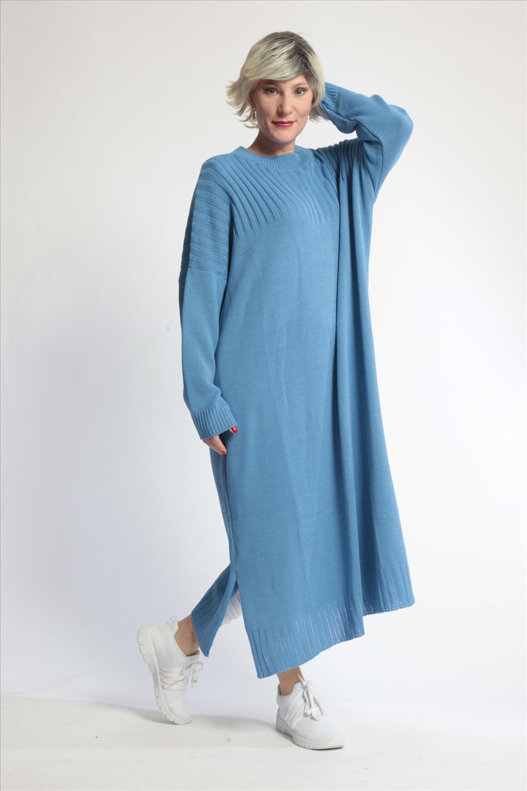  Stylisches Lagenlook Kleid in elegantem Blau mit feinem Tragegefühl für Casual- und Outdoor-Anlässe