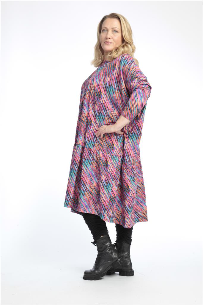  AKH Fashion Kleid in gerader Form, aus Baumwolle, 0768.06363, Multicolor, Streifen