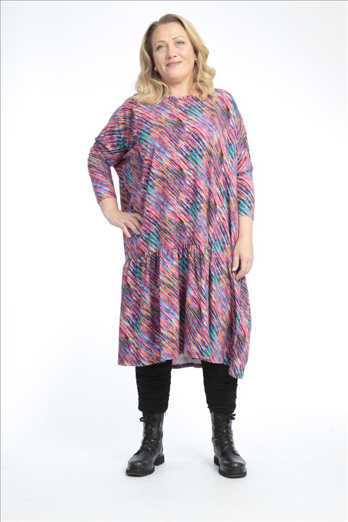  AKH Fashion Kleid in gerader Form, aus Baumwolle, 0768.06363, Multicolor, Streifen