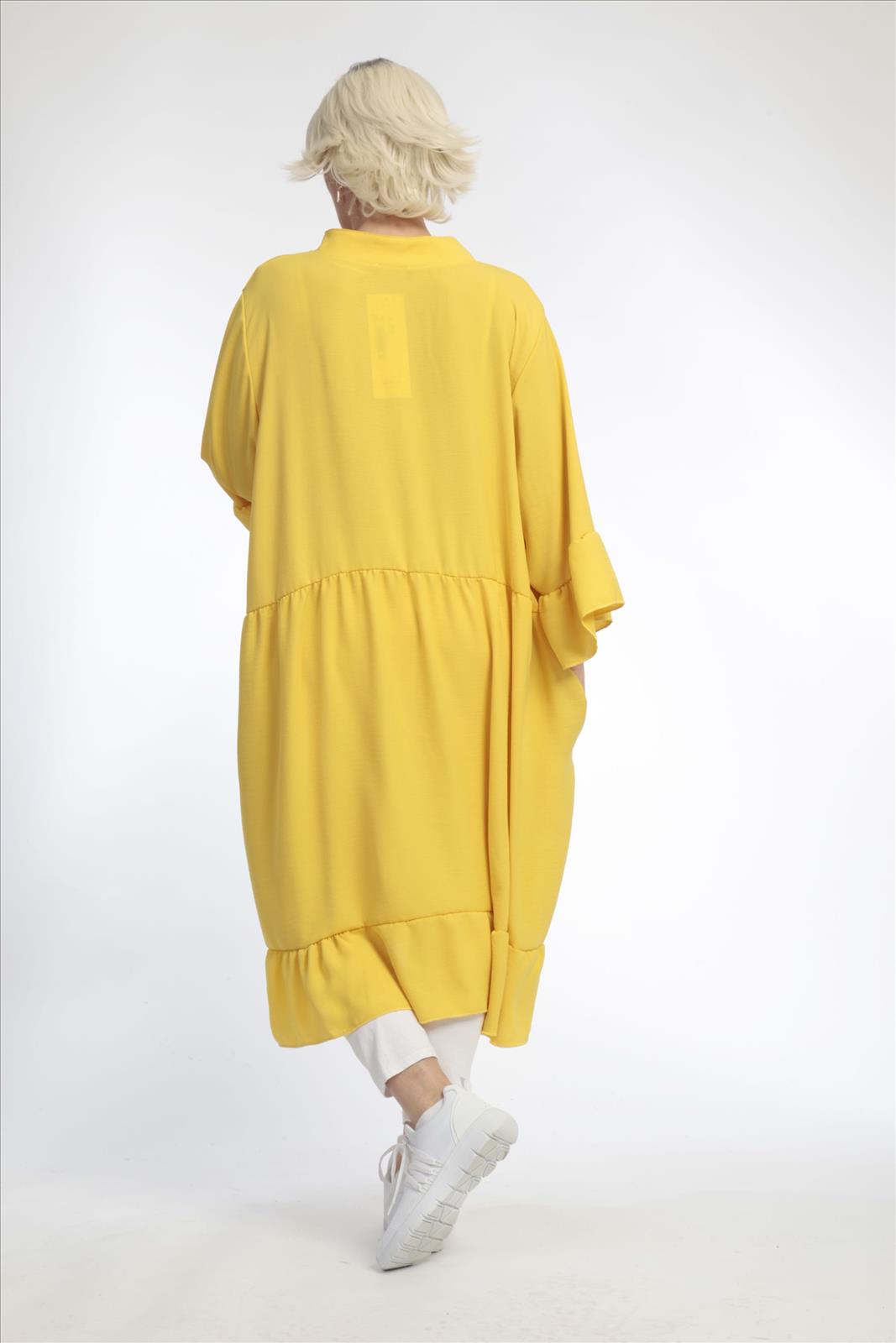  AKH Fashion Kleid in gerader Form, aus Viskose, 0831.06771, Gelb, Schick, Modern, Bequem