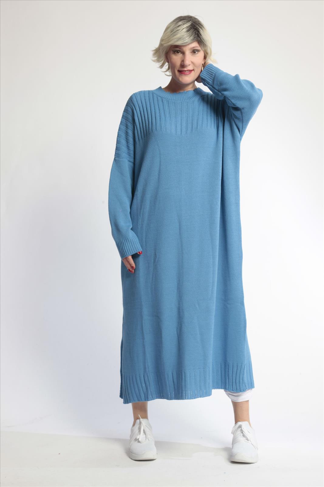  Stylisches Lagenlook Kleid in elegantem Blau mit feinem Tragegefühl für Casual- und Outdoor-Anlässe