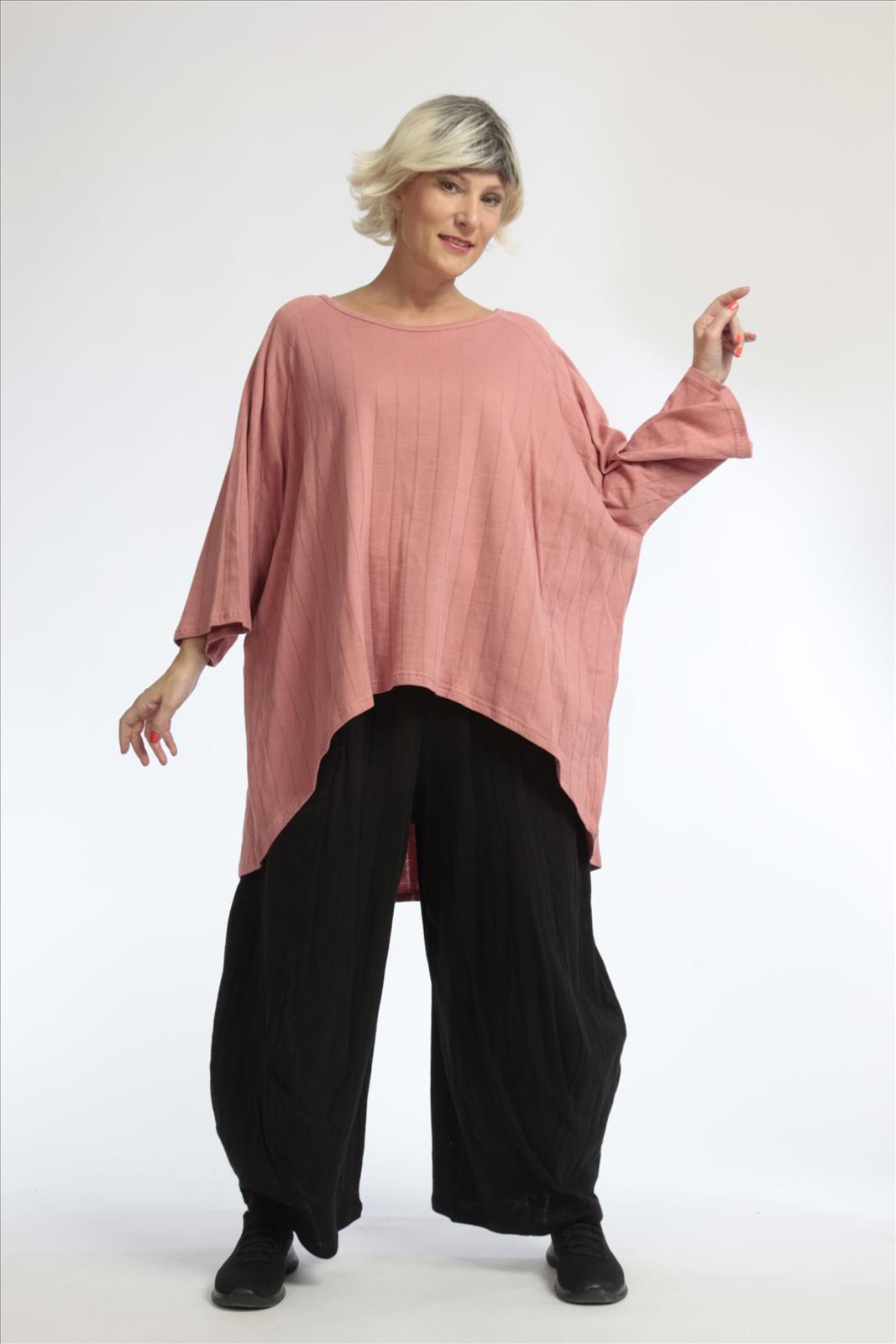  AKH Fashion Bigshirt in Vokuhila-Form, aus Baumwolle, 1019.06622, Terracotta, Schick, Modern