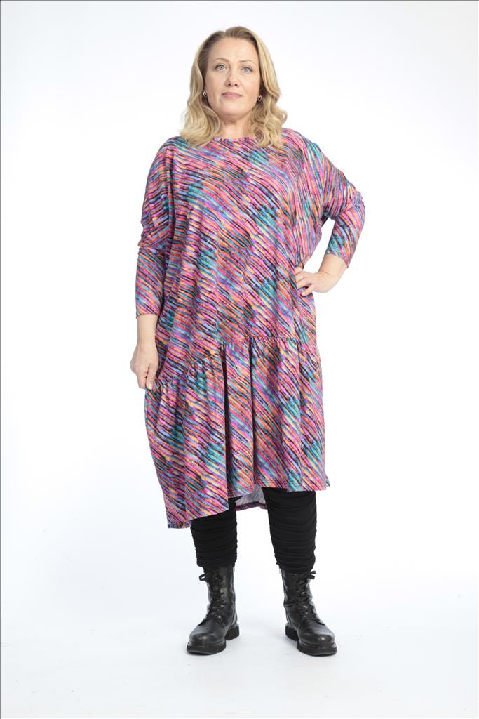  Kleid von AKH Fashion aus Baumwolle in gerader Form, 0768.06363, Multicolor, Ausgefallen