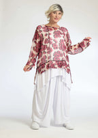  AKH Fashion Shirt in gerader Form, aus Polyester, 1077.06839, Rose-Pink, Blumen, Schick
