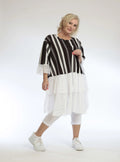  A-Form Shirt von AKH Fashion aus Viskose, 1108.06562, Streifen-Weiß, Streifen, Schick