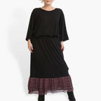  AKH Fashion Rock in gerader Form, aus Viskose, 0879.06604, Schwarz-Aubergine, Schick