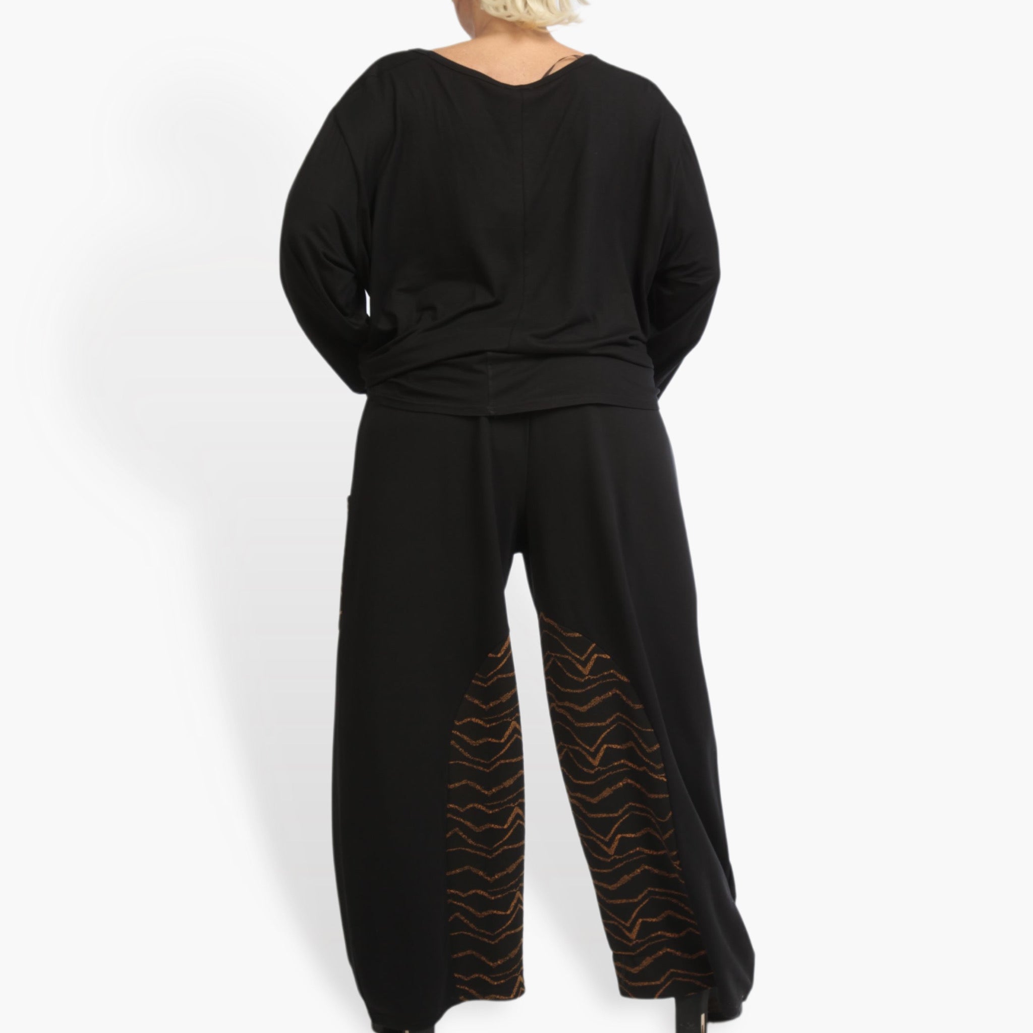 Hose von AKH Fashion aus Viskose in gerader Form, ausgefallene Lagenlook Mode