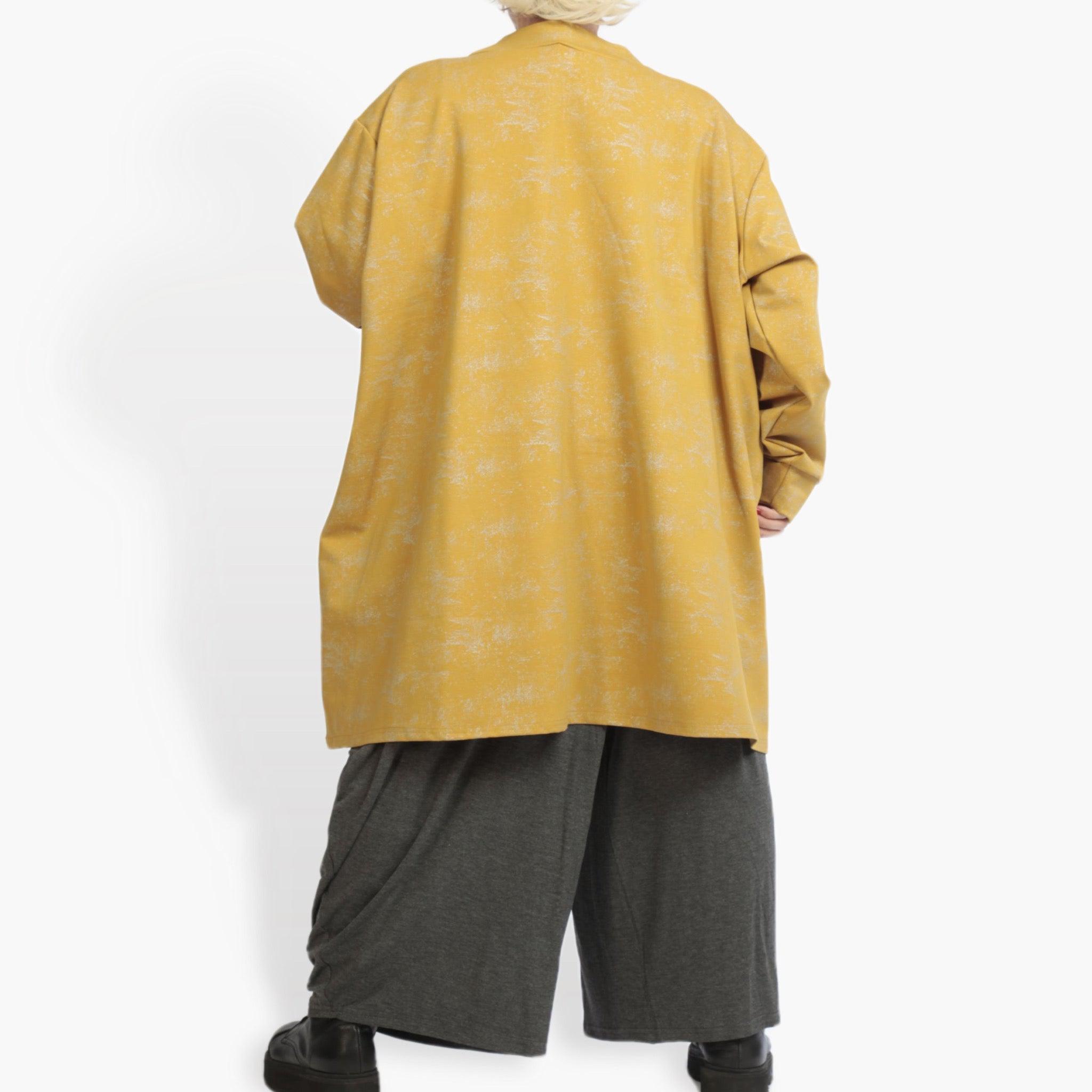  AKH Fashion Bigshirt in kastiger Form, aus Viskose, 0942.06818, Senf, Schick, Modern, Bequem