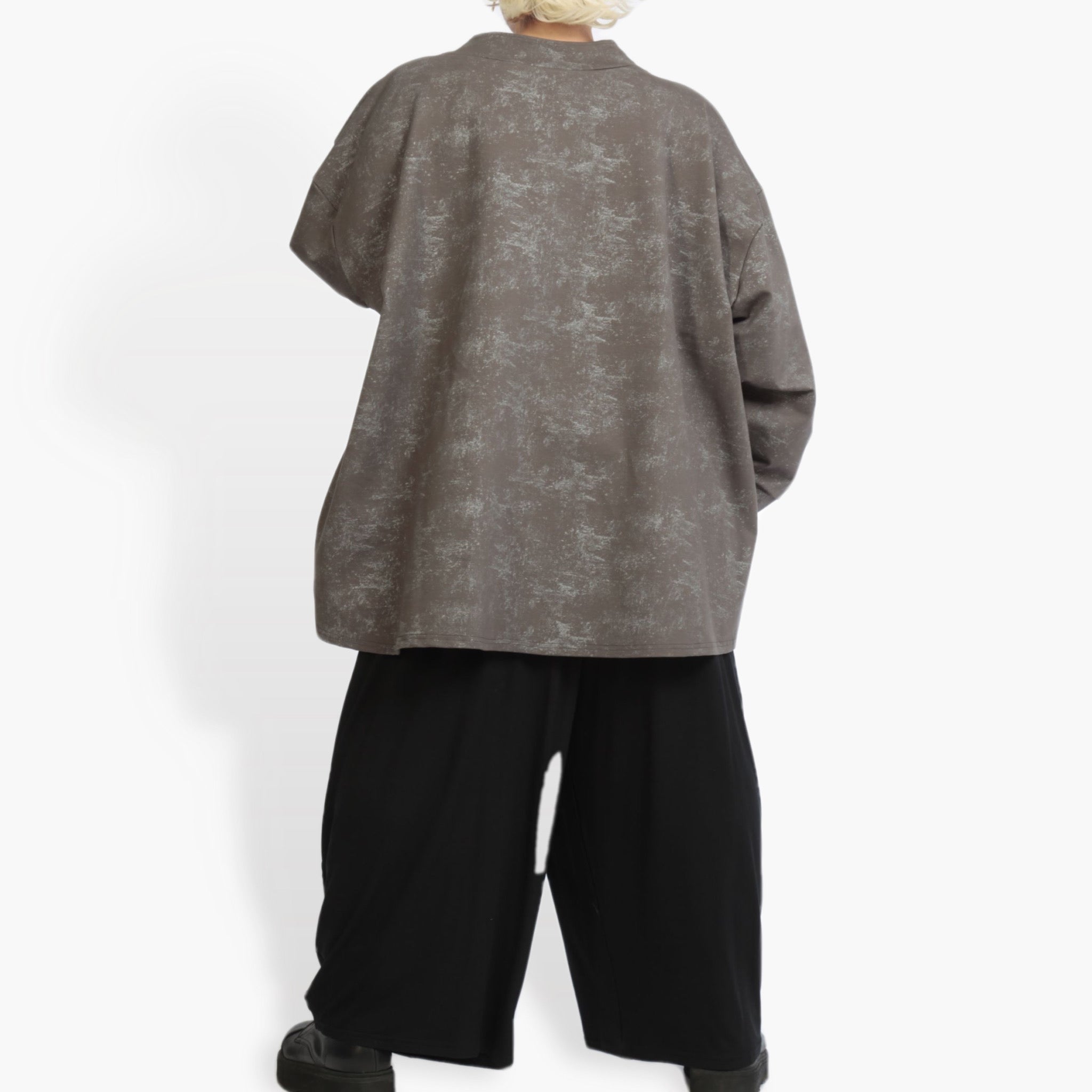  AKH Fashion Bigshirt in kastiger Form, aus Viskose, 0942.06821, Taupe, Schick, Modern, Bequem