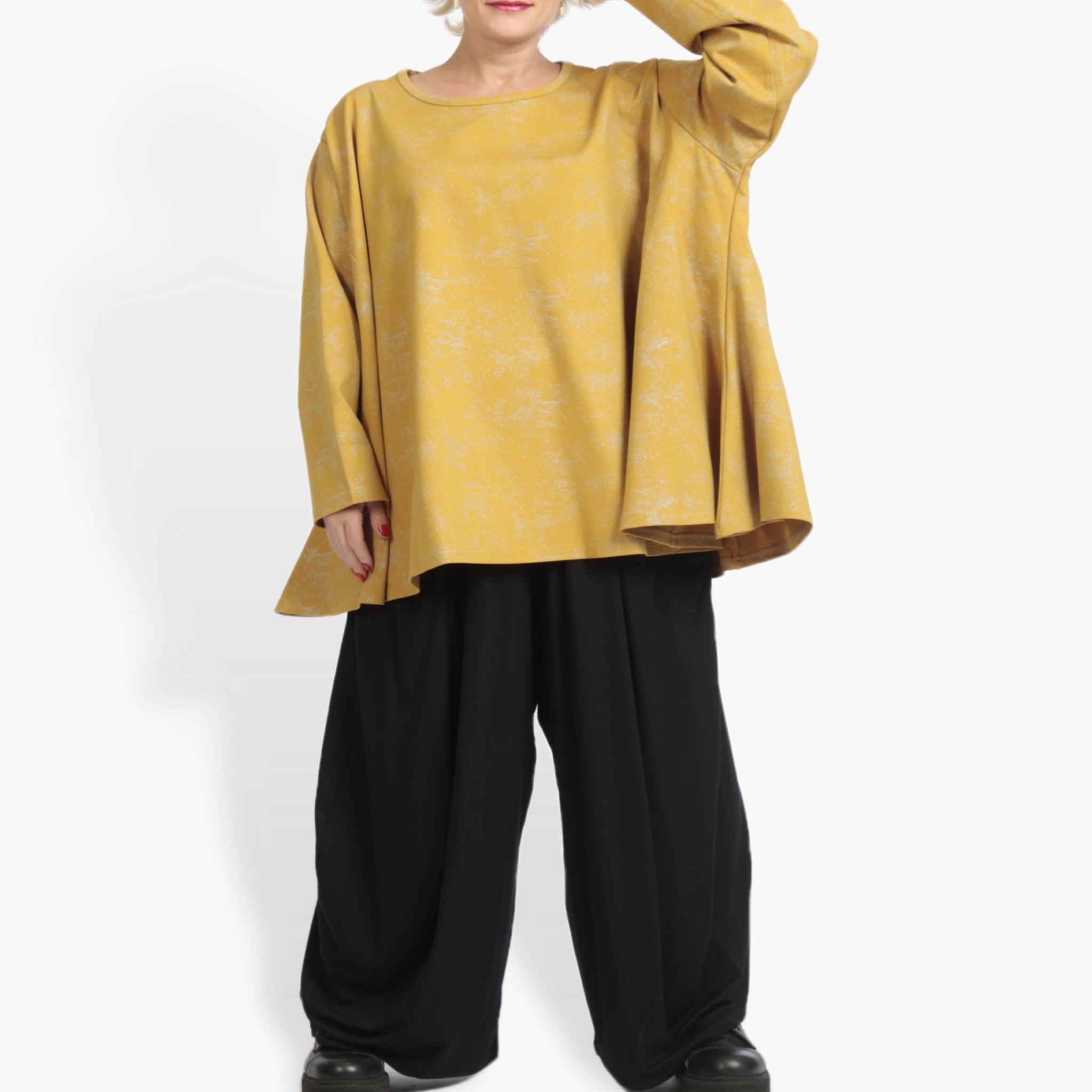  A-Form Bigshirt von AKH Fashion aus Viskose, 0958.00593, Senf, Schick, Modern, Bequem