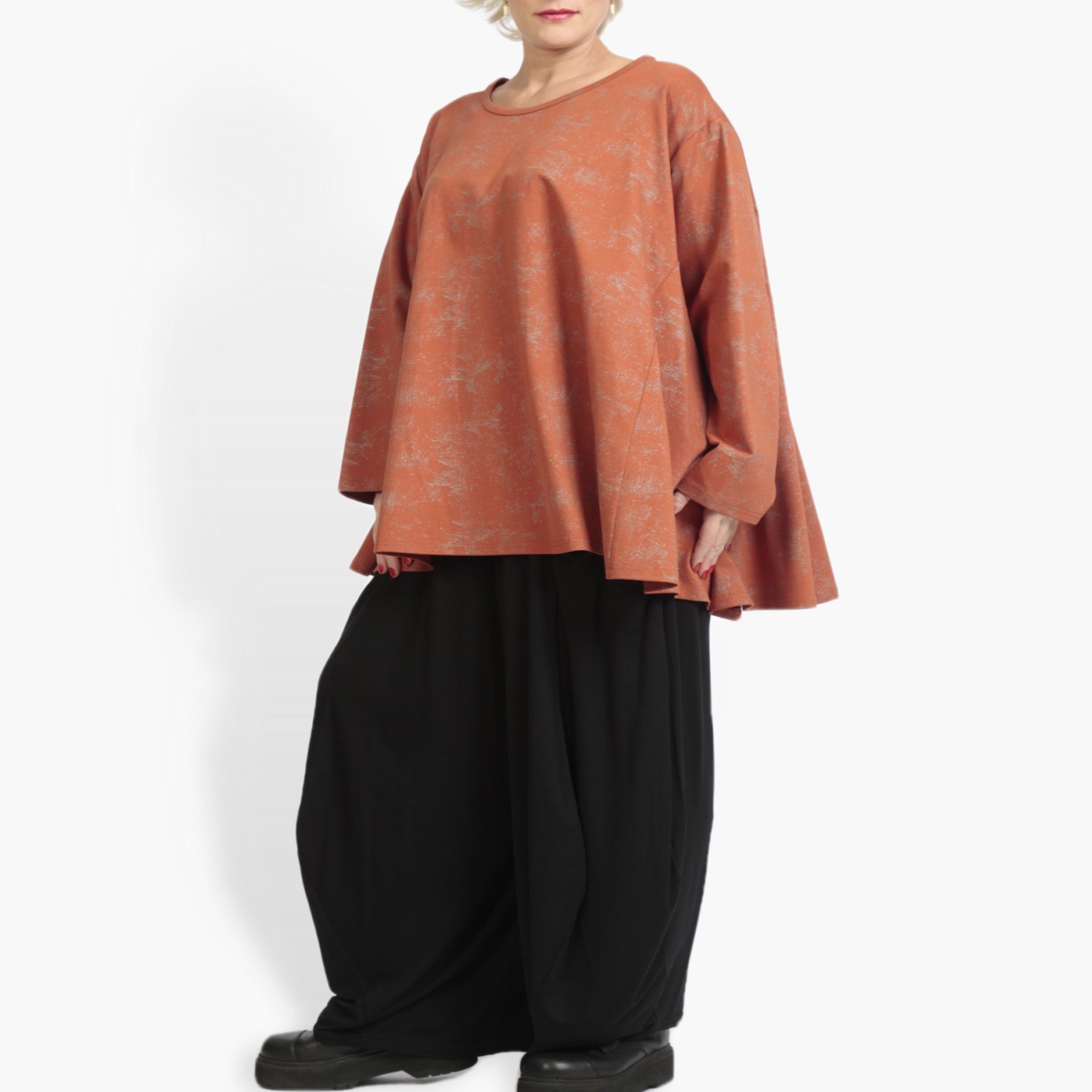  A-Form Bigshirt von AKH Fashion aus Viskose, 0958.00593, Terracotta, Schick, Modern, Bequem